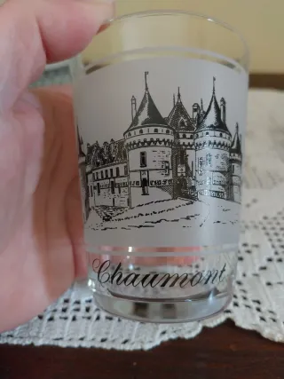 Set 6 bicchieri vintage con castelli francesi