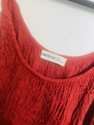 Top Brownie Rojo Mujer