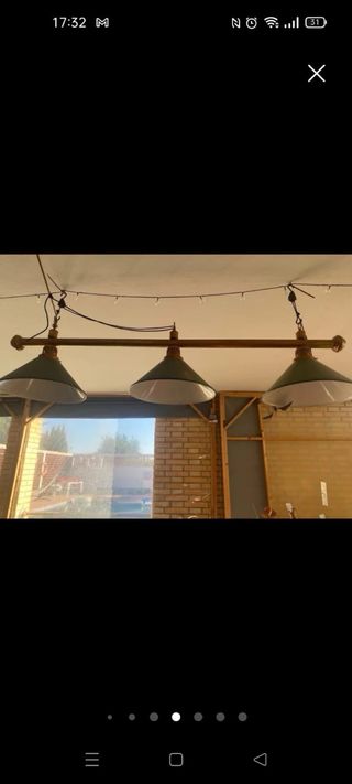 Lámpara de billar vintage