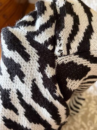 Chaqueta punto cebra talla única