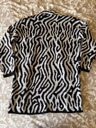 Chaqueta punto cebra talla única