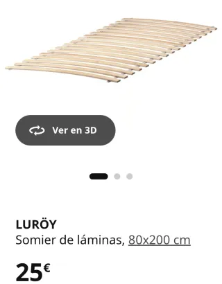Somier Luroy Ikea 80x200 cm