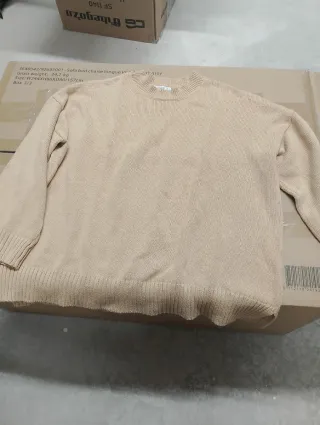 Jersey beige mujer talla s,pero da más talla