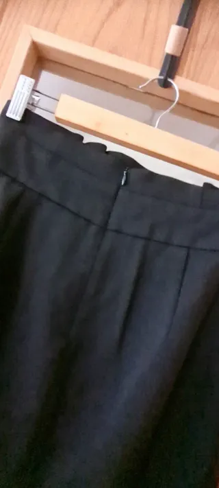 Falda Zara Negra Recta Talla S