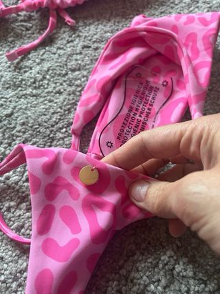 Bikini tanga leopardo rosa