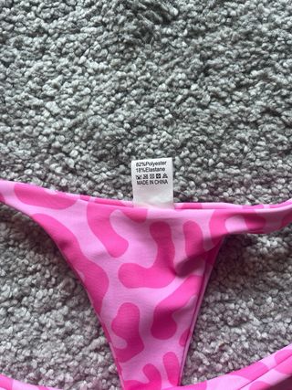 Bikini tanga leopardo rosa
