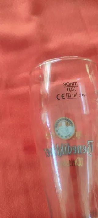 3 Vasos de Cerveza Benediktiner Weissbier medio li