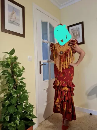 Vestido Flamenca Rojo y Amarillo