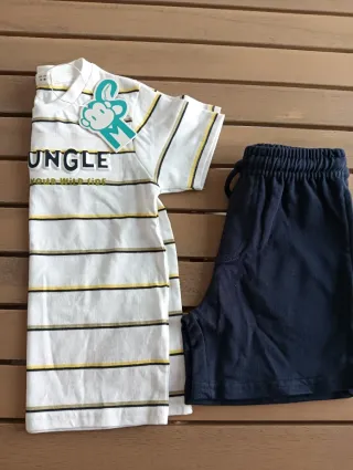 Conjunto camiseta y pantalón corto algodón niño T3