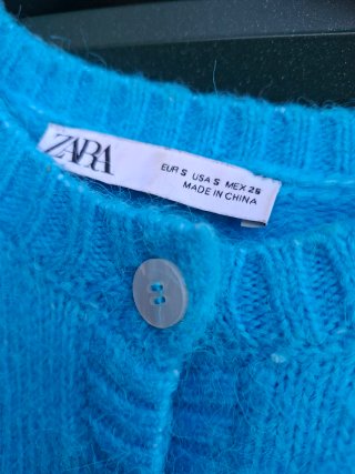 Cardigan Zara Blu Taglia S