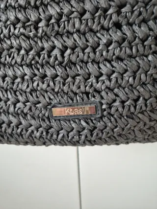 Bolso de rafia KBAS negro