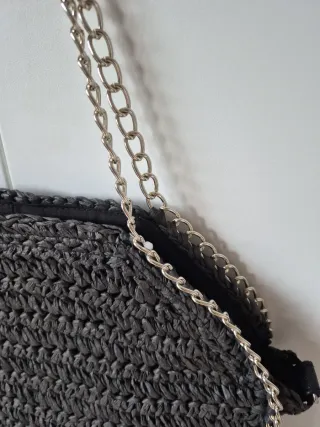 Bolso de rafia KBAS negro