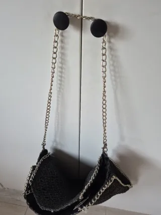 Bolso de rafia KBAS negro