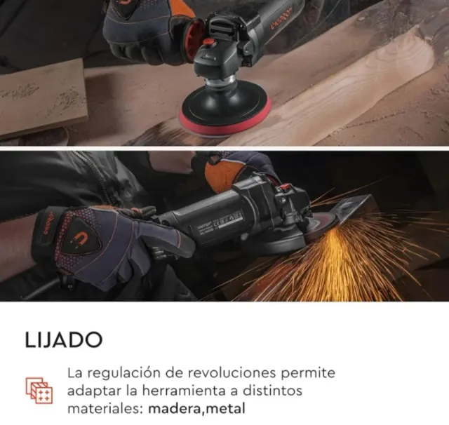 Amoladora Angular Dnipro-M 1100W Disco 150mm