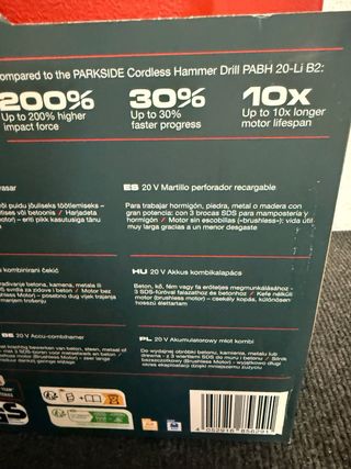 Parkside 20V Martillo Percutor Inalámbrico