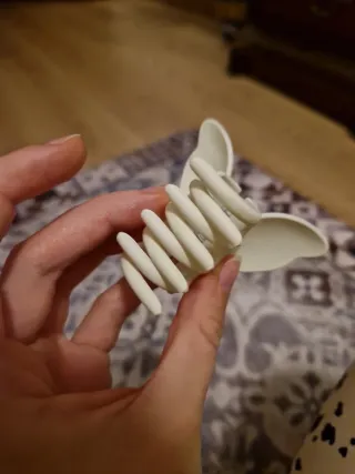 Molletta per capelli farfalla bianca