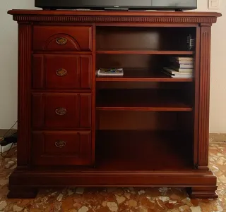 Muebles de salón de madera.