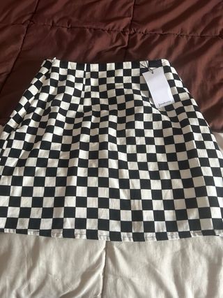 Falda cuadros blanco y negro Talla 34