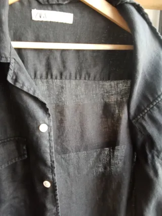 Camiseta Zara Hombre Talla M Negra