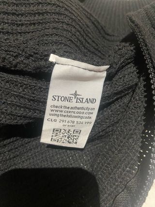Jersey Stone Island Negro Cremallera
