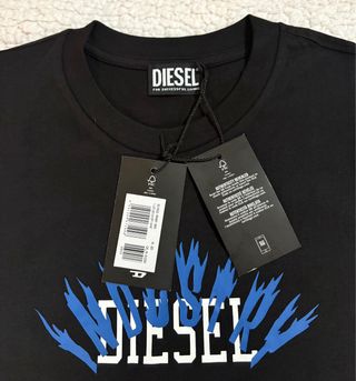 Maglia Diesel nera con logo frontale
