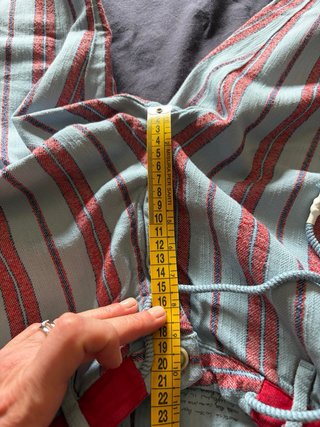 Pantaloni righe cotone e lino