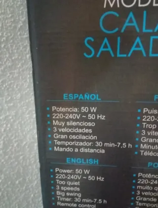 Ventilador Torre Bastilipo Cala Salada