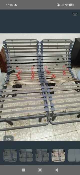 2 camas articuladas 75x190cm con colchones nuevos