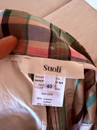 Pantaloni palazzo quadri cotone