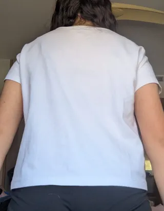 Camiseta corta blanca Bershka