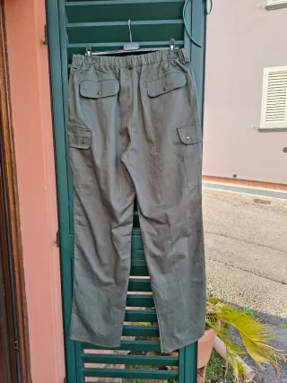 Pantaloni uomo verdi taglia 56 cargo