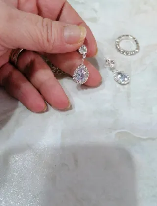 Parure bigiotteria con brillantini