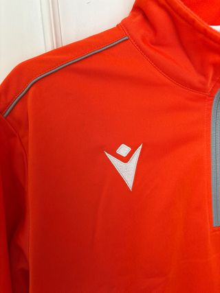 Sudadera deportiva Macron naranja media cremallera