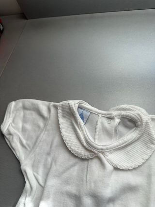 Body bebé manga corta blanco ancla