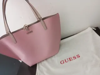 Bolso Guess Rosa y Beige