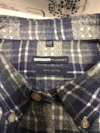 Camicia EXPLORER a quadri  taglia XXL 100%cotone