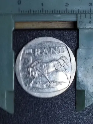 Moneda 5 Rand Sudáfrica 1997