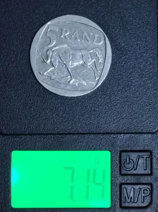 Moneda 5 Rand Sudáfrica 1997