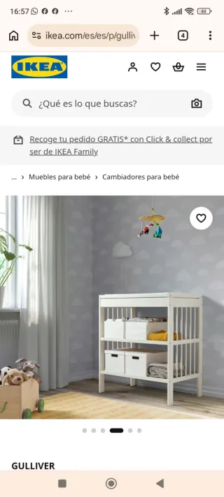 Cambiador Bebé Ikea + Accesorios