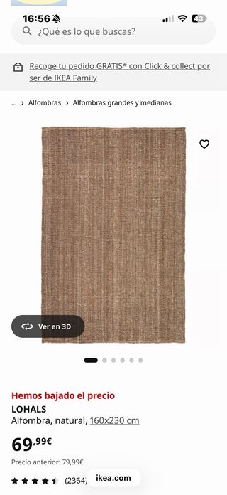 Alfombra Yute Ikea Marrón