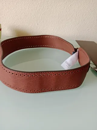 Cinturón mujer marrón con detalles