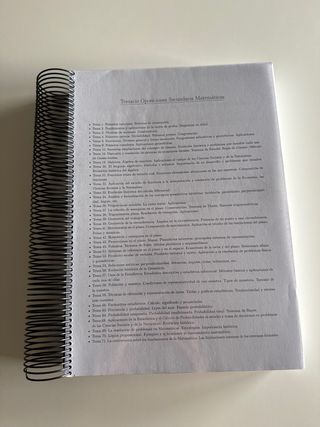 Temario Oposiciones Matemáticas Secundaria
