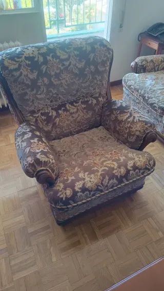 Sillón Clásico Madera Tallada