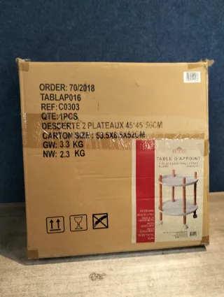 Mesa Carrito de almacenamiento de madera