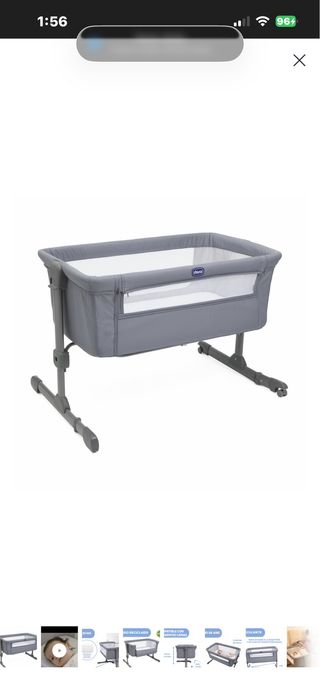 Cuna de colecho gris