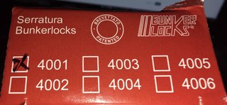 Cipierre Serratura Bunkerlocks 4001 + Piastra