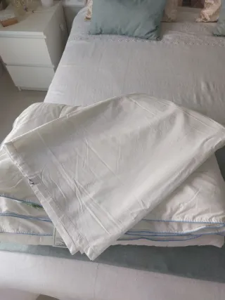 Edredón y funda nórdica Aloe Vera, para cama de 90