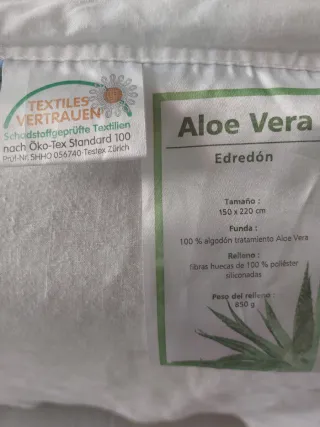 Edredón y funda nórdica Aloe Vera, para cama de 90