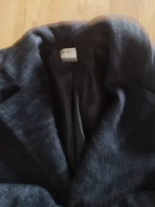 Abrigo largo azul marino oversize