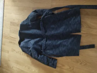 Abrigo largo azul marino oversize